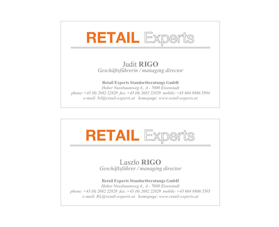 Retail Experts - Visitkarten - Call Cards